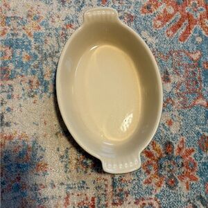 Le Creuset small oval blue baking dish